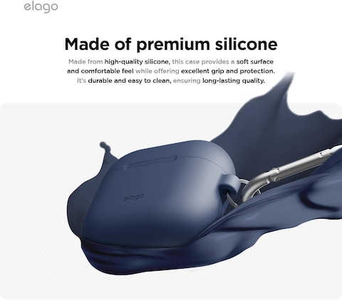 Elago AirPods 4 Silicone Hang case - Jean Indigo