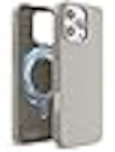 elago Magnetic Leather case for iPhone 16 Pro MAX Compatible with MagSafe, Vegan Leather, Shockproof, Water-Resistant - Light Grey