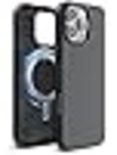 elago Magnetic Leather case for iPhone 16 Pro MAX Compatible with MagSafe, Vegan Leather, Shockproof, Water-Resistant - Black