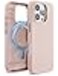 elago Magnetic Leather case for iPhone 16 PRO Compatible with MagSafe, Vegan Leather, Shockproof, Water-Resistant - Lovely Pink