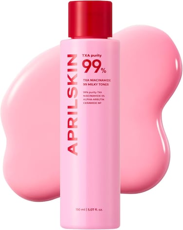 APRILSKIN TXA+Niacinamide 99 Pink Milky Toner   99% High-Purity TXA 3%+ Niacinamide 5%   Highly Concentrated Cream Toner   Deep Moisturizing Formula for Dull Skin   5.07 fl.oz.