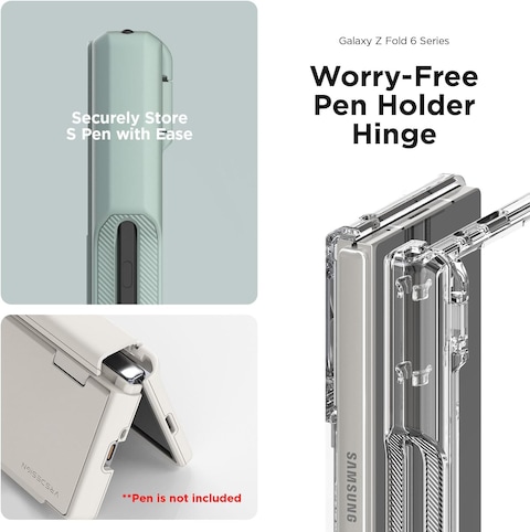 VRS Design Terra Guard Modern GO S [S-Pen Holder edition] for Samsung Galaxy Z Fold 6 case cover wallet with [2 Card Holder] compartment &amp; [Hinge Protection] - Marine Green
