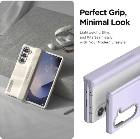 VRS Design Terra Guard Modern for Samsung Galaxy Z Fold 6 case cover (2024) with [Hinge Protection] - Lemonade