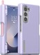VRS Design Terra Guard Modern S [S-Pen Holder edition] for Samsung Galaxy Z Fold 6 case cover (2024) with [Hinge Protection] - Purple