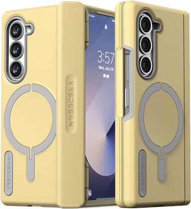 VRS Design Terra Guard Halo [MagSafe compatible] for Samsung Galaxy Z Fold 6 case cover (2024) with [Hinge Protection] - Lemonade