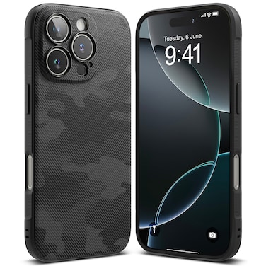 Ringke - iPhone 16 Pro Max Case Cover Onyx Design Series Back Phone Cover- Camo Black