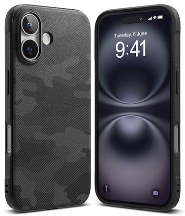 Ringke - iPhone 16 Plus Case Cover Onyx Design Series - Camo Black