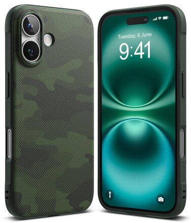 Ringke - iPhone 16 Plus Case Cover Onyx Design Series - Camo Green