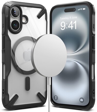 Ringke - iPhone 16 Case Cover Fusion X Magnetic Series - Black