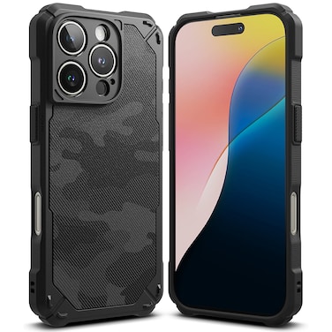 Ringke - iPhone 16 Pro Max Case Cover Rugged Gear Series Back Phone Cover- Camo Black