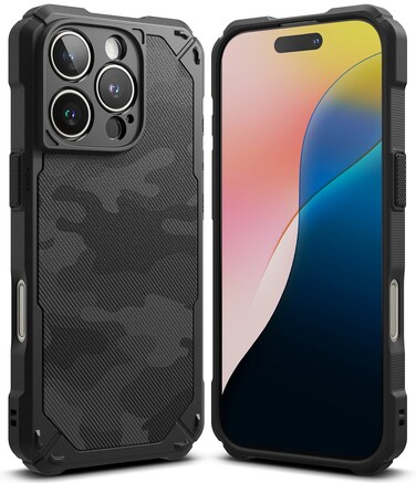 Ringke - iPhone 16 Pro Case , Rugged Gear Series [Compatible with MagSafe] Protective Phone Case Cover - Camo Black