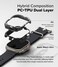 Ringke - Apple Watch Ultra 2 / 1 Case, Frame Bumper Protection Double Layered PC TPU Transparent Color Lightweight Cover for Watch Case
- Black