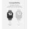 Ringke - Slim Case For Apple Watch 10 42mm, Bezel [Frame Only] Hard Polycarbonate Thin Cover- Clear + Dark Gray