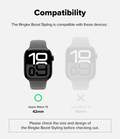 Ringke - Apple Watch 10 42 mm Case Cover Bezel Styling 42-01