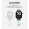 Ringke - Slim Case For Apple Watch 10 46mm, Bezel [Frame Only] Hard Polycarbonate Thin Cover- Clear + Matte Black
