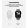 Ringke - Air Sports For Apple Watch 10 46mm Case Thin Soft Flexible Rugged TPU Raised Bezel Frame  Cover - Black