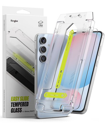 Ringke - Samsung Galaxy S24 FE Easy Slide Tempered Glass Screen Protector 2 pack, w installation Jig