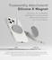 iPhone 16 Pro Case Cover Macaron Silicone Magnetic Series White