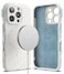 iPhone 16 Pro Case Cover Macaron Silicone Magnetic Series White
