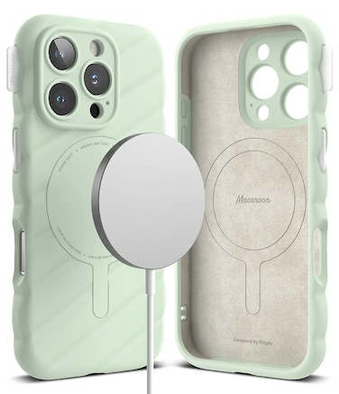 iPhone 16 Pro Case Cover Macaron Silicone Magnetic Series Mint