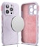 iPhone 16 Pro Case Cover Macaron Silicone Magnetic Series Light Purple