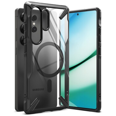 Ringke Fusion-X Magnetic Case Compatible with Samsung Galaxy S25 Ultra Case Cover (2025), [Strong Magnet] [Military-Grade Protection] Anti-Fingerprint Rugged Shockproof Protective Phone Cover - Black