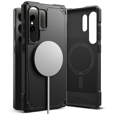 Ringke Rugged Magnetic Gear Compatible with Samsung S25 Ultra Case Cover (2025, [Compatible with MagSafe], Shockproof Phone Bumper Cover for Galaxy S25 Ultra - Black