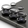 Ringke Camera Lens Frame Glass Protector Compatible with Samsung S25 Ultra 5G (2025), Anti-Fingerprint Camera Lens Tempered Glass Covers and Aluminum Alloy Frames Adhesive Coating - Black