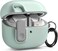 VRS Design Modern Lock compatible with Samsung Galaxy Buds3 case and Galaxy Buds 3 Pro case cover (2024) Secure Lock Protection with Carabiner - Marine Green