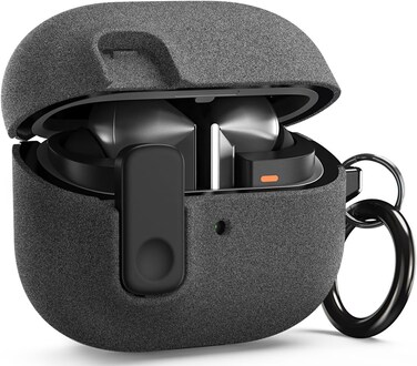 VRS Design Modern Lock compatible with Samsung Galaxy Buds3 case and Galaxy Buds 3 Pro case cover (2024) Secure Lock Protection with Carabiner - Sandstone