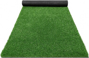 Artificial Grass Carpet - Green, 26mm   Fake Grass for Balcony Decor, Turf, Yard   200x100cm (2SQM) Artificial Green Carpet for Indoor Outdoor   Balcony Grass (2x1mtr)