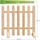 Egardenkart Wooden Picket Fence - 80x100cm   Decorative Garden Fence with Standing Foot   Outdoor Wooden Fence for Garden Landscaping, Plant Protection & Border Fencing