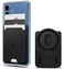 Spigen Urban Fit (MagFit) Magnetic Wallet Card Holder [3 cards] for Samsung Galaxy S25 series with Magnetic case only and MagSafe compatible with iPhone 16/15/14/13/12 Models - Fabric Black