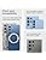 Spigen Nano Pop (MagFit) Magnetic Wallet Card Holder [3 cards] for Samsung Galaxy S25 series with Magnetic case only and MagSafe compatible with iPhone 16/15/14/13/12 Models - Blueberry Navy