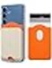 Spigen Nano Pop (MagFit) Magnetic Wallet Card Holder [3 cards] for Samsung Galaxy S25 series with Magnetic case only and MagSafe compatible with iPhone 16/15/14/13/12 Models - Orange Beige