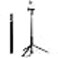 Spigen 57" Automatic Universal Selfie Stick Tripod [Auto-Open] Phone Stand with Remote 360&deg; Vertical &amp; Horizontal Rotatable Stable Travel for iPhone Android and More - Black