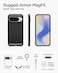 Spigen Rugged Armor MagFit for Google Pixel 10 case Pixel 10 PRO case cover [Pixelsnap and MagSafe compatible] - Matte Black