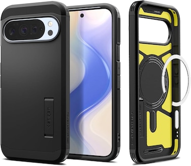 Spigen Tough Armor MagFit AI for Google Pixel 10 case Pixel 10 PRO case cover [Pixelsnap and MagSafe compatible] - Black