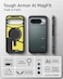 Spigen Tough Armor MagFit AI for Google Pixel 10 case Pixel 10 PRO case cover [Pixelsnap and MagSafe compatible] - Abyss Green