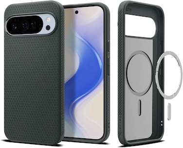 Spigen Liquid Air MagFit for Google Pixel 10 Pro XL case cover [Pixelsnap and MagSafe compatible] - Abyss Green