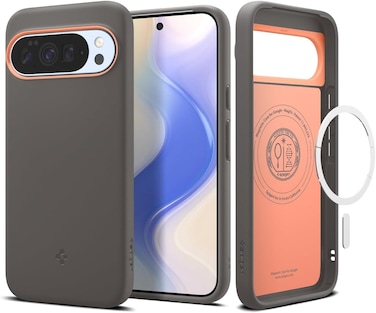 Spigen Nano Pop MagFit for Google Pixel 10 Pro XL case cover [Pixelsnap and MagSafe compatible] - Papaya Gray
