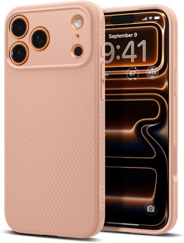 Spigen Liquid Air compatible with iPhone 17 Pro Max case cover (2025) - Rose Titanium
