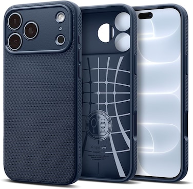 جراب Spigen Liquid Air لهاتف iPhone 18 Pro/ 17 Pro - أزرق داكن
