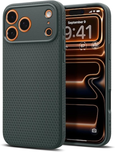 Spigen Liquid Air compatible with iPhone 17 PRO case cover (2025) - Abyss Green