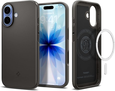 Spigen Thin Fit MagFit designed for iPhone 17 case cover [MagSafe compatible] - Gunmetal
