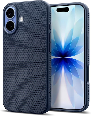 Spigen Liquid Air compatible with iPhone 17 case cover (2025) - Navy Blue