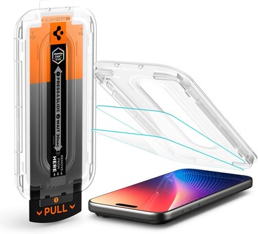 Spigen GLAStR EZ Fit PRO for iPhone 17 Pro MAX Screen Protector   iPhone 16 Pro Max Premium Tempered Glass [Aluminum-Enhanced Durability] Impact resistance [2 PACK]