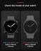 Spigen Rugged Armor for Samsung Galaxy Watch 8 44mm Case Durable TPU Cover (2025) - Matte Black