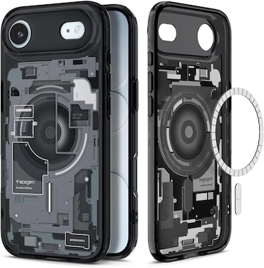 Spigen Ultra Hybrid MagFit designed for iPhone 17 Air case cover [MagSafe compatible] (2025) - Zero One Black