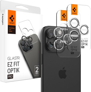 Spigen GLAStR EZ-Fit Optik Pro for iPhone 17 PRO   iPhone 17 Pro MAX Camera Lens Protector [2 Pack] - Cosmic Orange